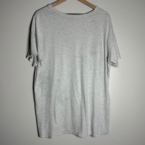 Aerie Womens T-Shirt S Gray Scoop Neck Casual‎ Heather Oversized Lounge Basics - Picture 2 of 8